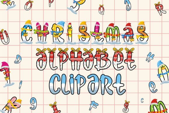 Christmas Alphabet Letters Clipart: Festive Illustrations