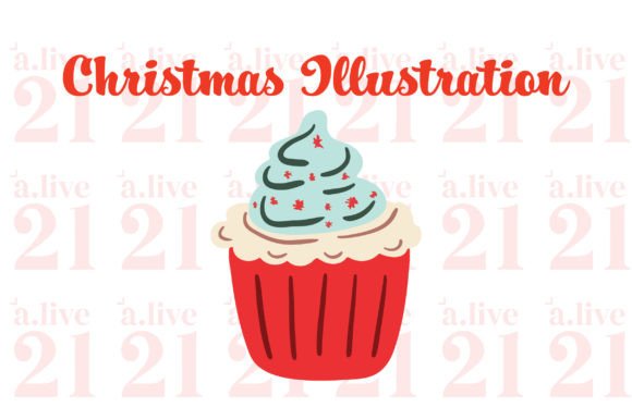Christmas Food Muffin Clipart SVG: Festive Illustrations