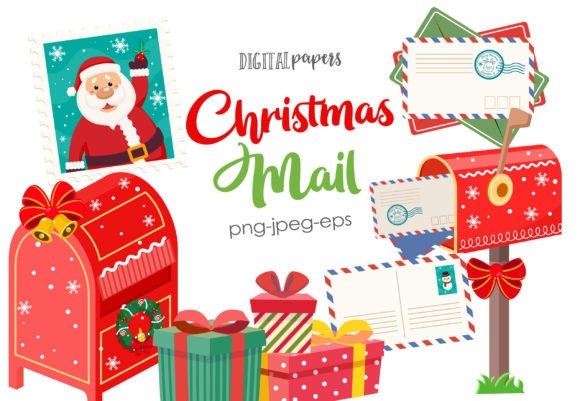 Christmas Mail: Festive Illustrations for Branding