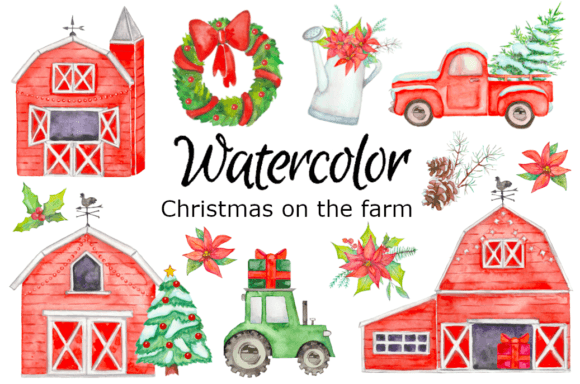 Christmas on the Farm: Watercolor Illustrations Review
