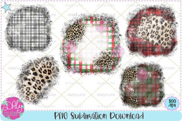 Christmas Plaid Leopard Bleach Bundle: Bold Illustrations