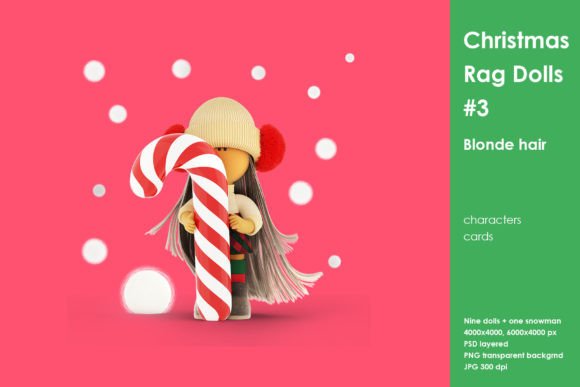Christmas Rag Dolls 3: Blonde Hair Illustrations Review