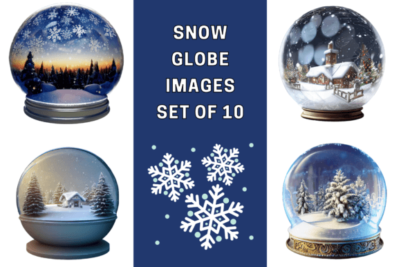 Christmas Snow Globes: Festive Illustrations for Brands