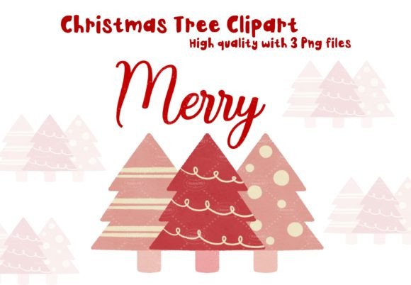 Christmas Tree Clipart, Pine Png: Festive Illustrations