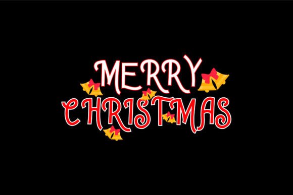 Christmas Typography Cute Design: Festive Illustrations