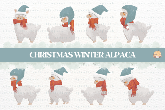 Christmas Winter Alpaca Clipart Set: Illustrations Review