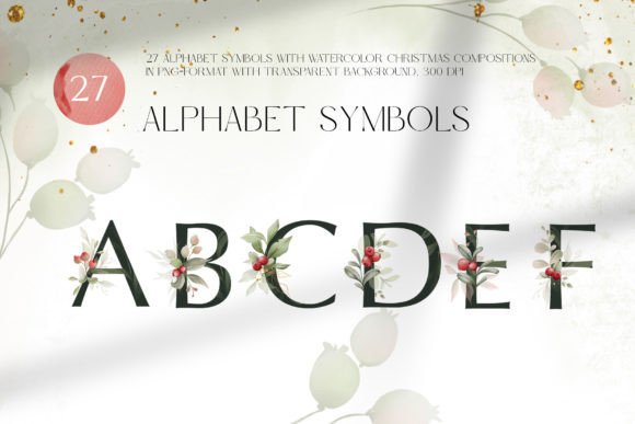 Cranberry Christmas Floral Alphabet Review