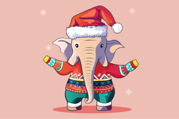 Cute Elephant in Tacky Christmas Gear: A Designer's Review