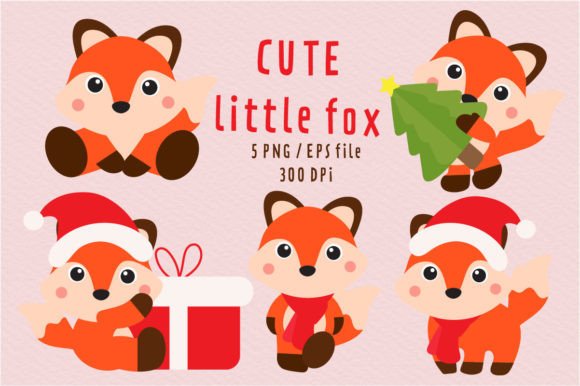 Cute Little Fox with Merry Christmas Illustrations Review