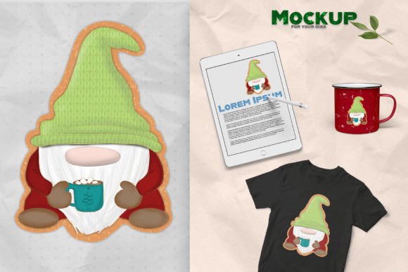 Gnome Christmas Cookie Wintertime Illustrations Review