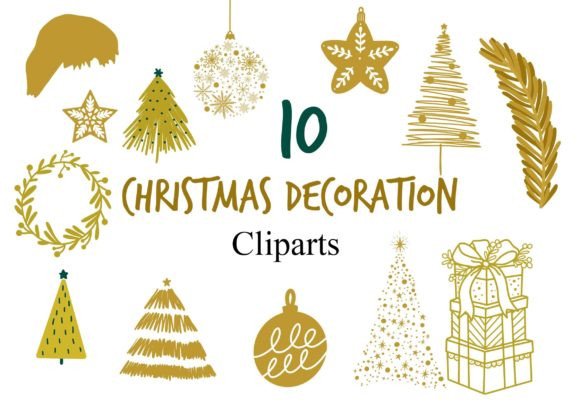 Gold Christmas Clipart & Illustrations Review
