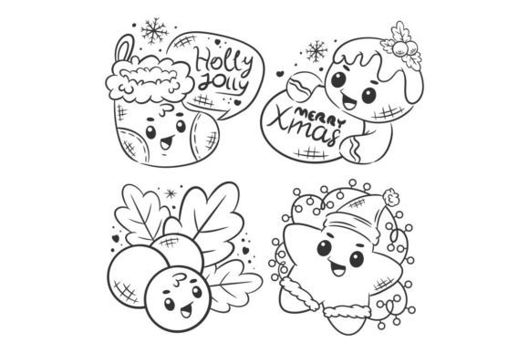 Hand Drawn Christmas Character: Premium Illustrations