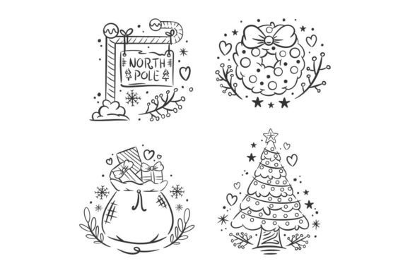 Hand Drawn Christmas Icons: Premium Illustrations