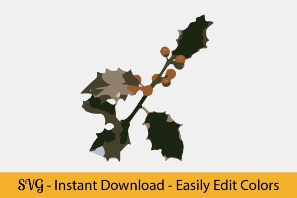 Holly, Christmas Decoration, Leaves SVG: Festive Illustrations