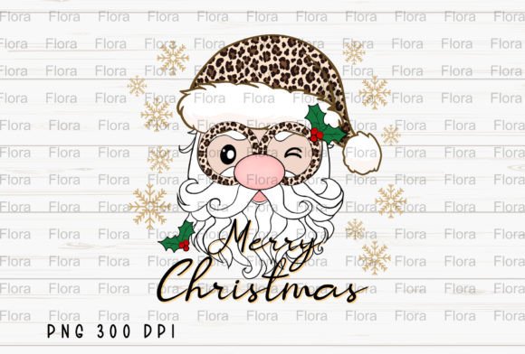 Merry Christmas Santa Claus Leopard PNG: Bold Illustrations