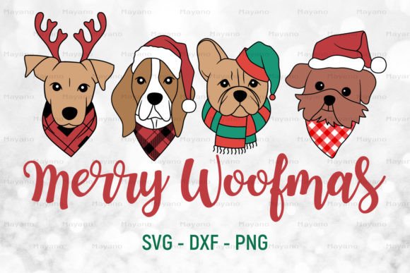 Merry Woofmas, Christmas Dog: Festive Illustrations