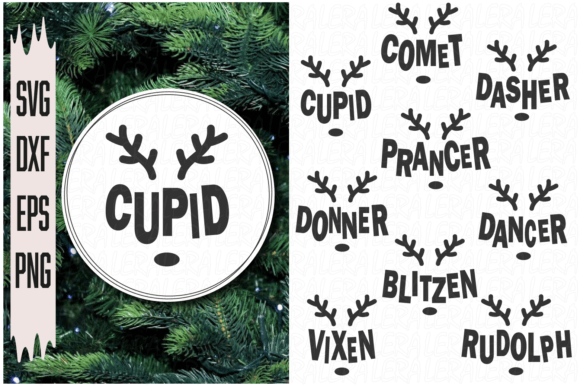 Reindeer Names Christmas: Festive Illustrations