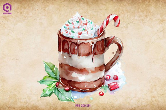 Review: Christmas Hot Cocoa Clipart 7 for Holiday Stitching