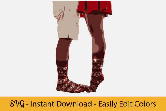 Review: Christmas Socks, Couple. SVG Illustrations