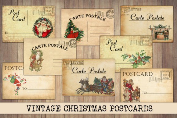 Vintage Christmas Postcards: Festive Illustrations