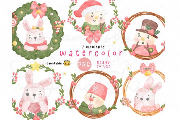 Watercolour Christmas Clipart Set Png: Illustrations Review